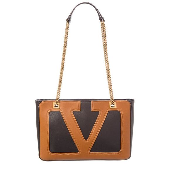 Valentino Viva Small Leather Shoulder Bag Black